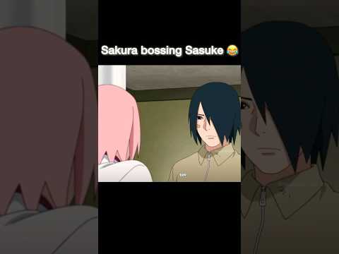 Sakura finally bossing Sasuke around 😂