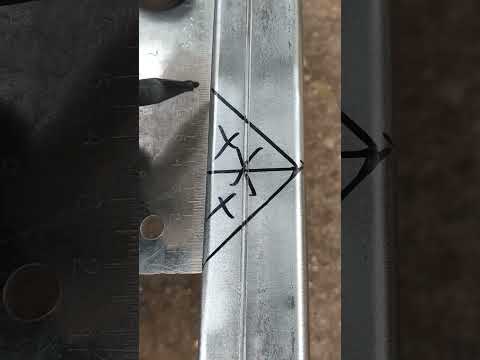 Material saving tips for making 90 degree joints in square tube metal