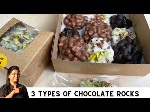 3 Different Types Of Chocolate Rocks | Chocolate Rocks Recipe | Chef Deepali