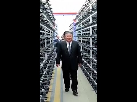 North Korea's Kim Jong Un tours a drone exhibition