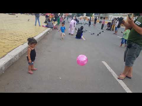 Kid catch a bird at royal palace