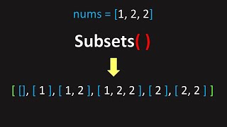 YouTube video 'Can You Generate Subsets? (LeetCode 90: Subsets II)'