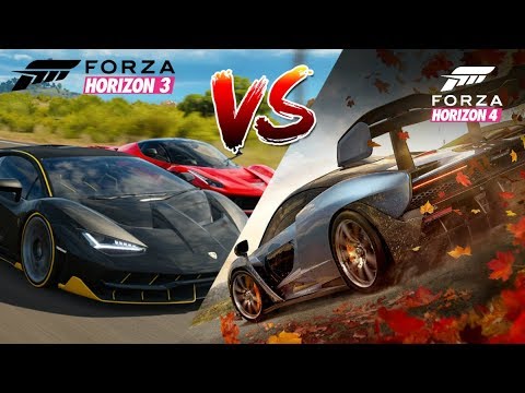 Forza Horizon 4 VS Forza Horizon 3  - Gameplay Comparison