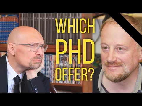 Which offer to pick, to get the greatest value out of your PhD? (RIP Ross Anderson)