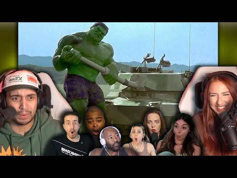 Hulk vs Tanks - Hulk Smash Scene - Hulk (2003) / Reaction Compilation