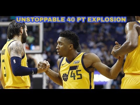 Donovan Mitchell at Suns (02/02/2018) - 40 Pts, 6 Ast, 5 Rebs, 14-19 FGM, 7-9 3PM, IN 33 MINS!