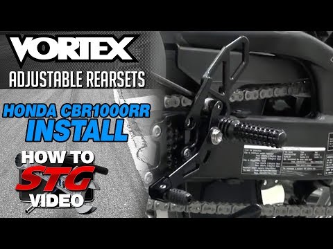 How to Install Vortex Adjustable Rearsets V2 Honda CBR1000RR from Sportbiketrackgear.com