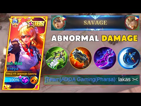 FREYA USER'S MUST TRY THIS FULL DAMAGE BUILD IS TOO OP😮 | FREYA BEST BUILD 2023 | MLBB