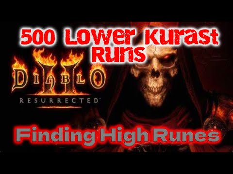500 Lower Kurast Runs to find High runes! Insane Luck! - Diablo 2 Resurrected