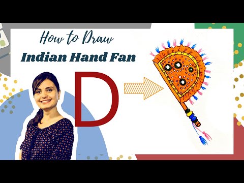 Inktober 2021(Day-7): Fan /How to Draw an Indian Hand Fan with Letter D/  Arpana's Art Room