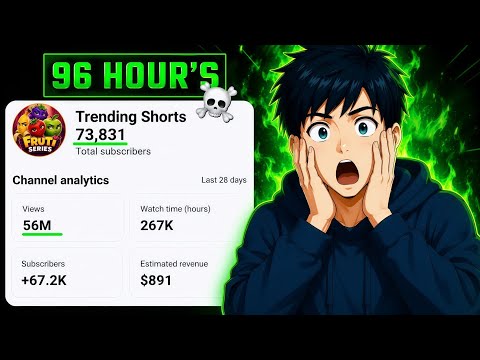 96-HOUR Challenge (Mind-Blowing Results 🤯) How To Viral YouTube Shorts Channel From 0 Subscribers