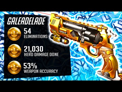 Gale McCree and Soldier 76 gameplay! 54 elims! [ Overwatch Season 33 Top 500 ]