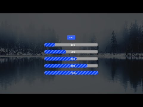 Animated Progress Bar With Percentage Using Html Css Javascript Tutorial