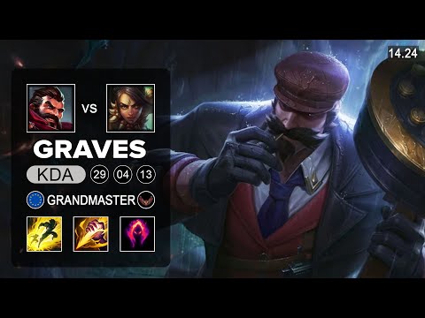 Graves vs Nidalee Jungle - EUW Grandmaster - Patch 14.24 Season 14