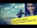 Madhu Pole Peytha Mazhaye Whatsapp Status Dear Comrade Vijay Deverakonda Rashmika
