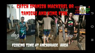 CATCHING SPANISH MACKEREL OR TANEGUI, AND  KING  FISH AT  ANCHORAGE  AREA