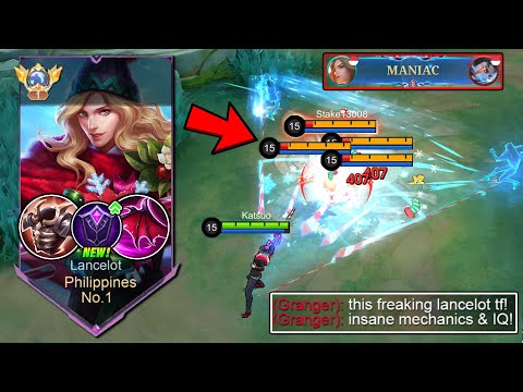 MANIAC!! THIS LANCELOT NEW PERFECT BUILD IS INSANELY BROKEN! 💀 (INTENSE SOLO RANK MATCH) - MLBB