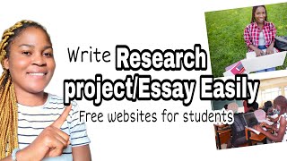 Free helpful websites for Students writing Research project paper.