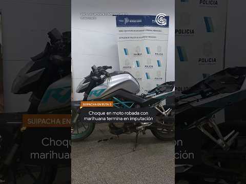Choque en moto robada con marihuana termina en imputación | Suipacha