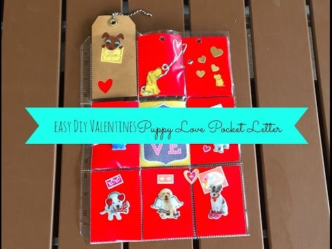 Easy DIY Valentines Puppy Love Pocket Letter Video