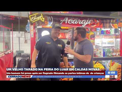 Um velhos já de cabeça branca foi preso após filmar partes íntimas de criança na feira do Luar