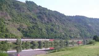 preview picture of video 'DB BR 181 bei Burgen (Mosel)'