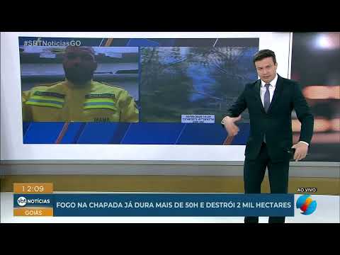 Incêndio na Chapada dos Veadeiros em Cavalcante de Goiás
