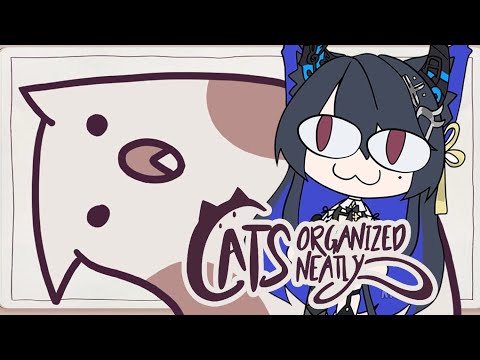 【CATS ORGANIZED NEATLY】Can I do a puzzle? 🎼 #shorts