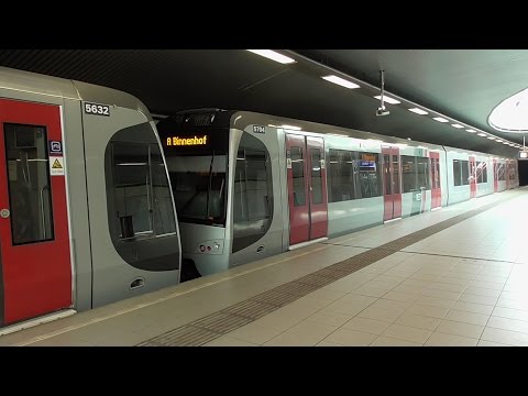 RET Metro SG3+HSG3 vertrekt op station Parkweg richting Binnenhof