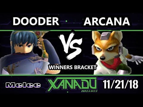 S@X 277 Melee -  Dooder (Marth) Vs. Arcana (Fox) Winners Bracket