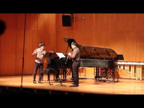 Derek Bermel - Twin Trio for flute, clarinet, and piano.