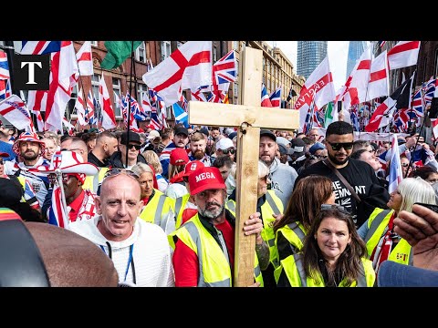 Thousands of Anti-Migrant Protesters join Tommy Robinson in London