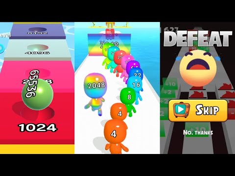 Live : Ball Run INFINITY vs Merge Number Run Master vs Man Runner 2048 Satisfying Gameplay 👌 👍