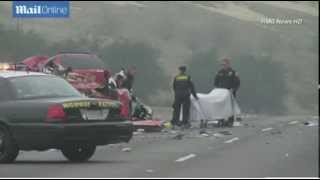 Horror as family of four among six killed in &#39;drunk driver wrong-way pileup&#39; on California highway