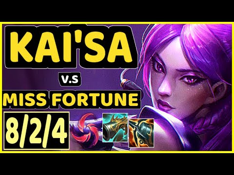HADES (KAI'SA) vs MISS FORTUNE - 8/2/4 KDA BOTTOM ADC GAMEPLAY - EUW Ranked MASTER