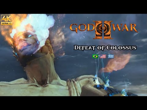 Defeat of Colossus | Lyrics ENG & PT - BR | God of War II - Soundtrack | 4K 60FPS