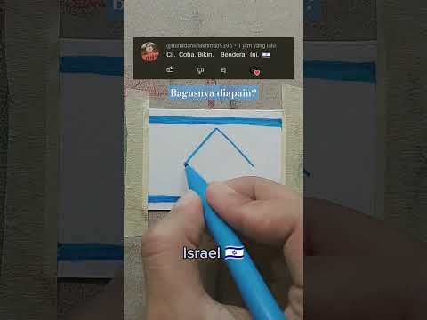 Bendera Israel 🇮🇱❎ - PALESTINA✅ #drawing #shorts #bendera #flagdrawing