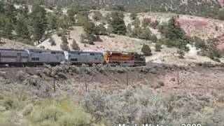preview picture of video 'Amtrak California Zephyr with UP Heritage D&RGW 1989 SD70ACe pt2'