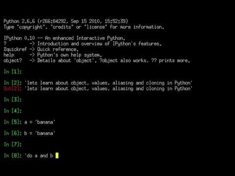 Basic Concept About Object Values Aliasing And Cloning In Python