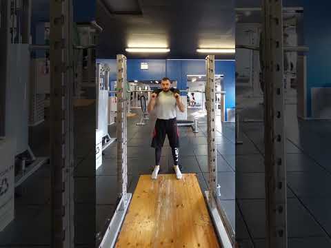 Safety bar heels elevated squat