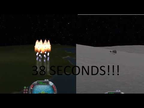 Going To The MOON/MUN in 38 SECONDS Kerbal Space Program ksp 3rd place GLITCHLESS