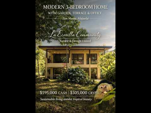 MODERN 3-BEDROOM HOME WITH GARDEN, TERRACE & OFFICE | SAN MATEO, ALAJUELA