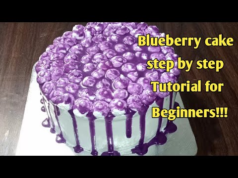 Blueberry cake recipe for beginners/💯 perfect step by step method/half kg cake
