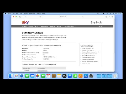 How to access the advanced settings on a Sky Q Hub