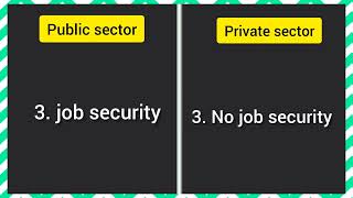Difference between public sector and private secto