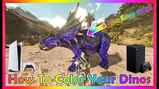 Ark Survival Ascended How to color your dinos on Xbox Series X & PS5 the easy way!