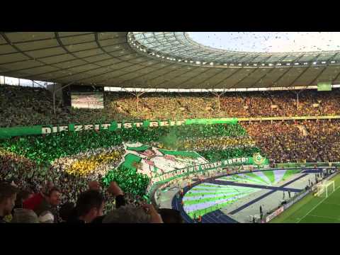DFB  Pokalfinale 2015 VFL Wolfsburg - Borussia Dortmund Choreografie - Benaglos 30.05.2015