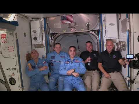 Dragon Endeavour Welcome Ceremony On Board Space Station