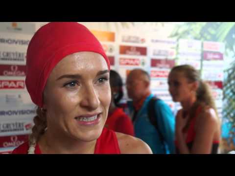 Karoline Bjerkeli Grøvdal (NOR) after winning the Bronze at the senior race women