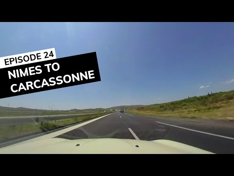 Driving from Nîmes to Carcassonne in Southern France: Autoroutes A9 and A61